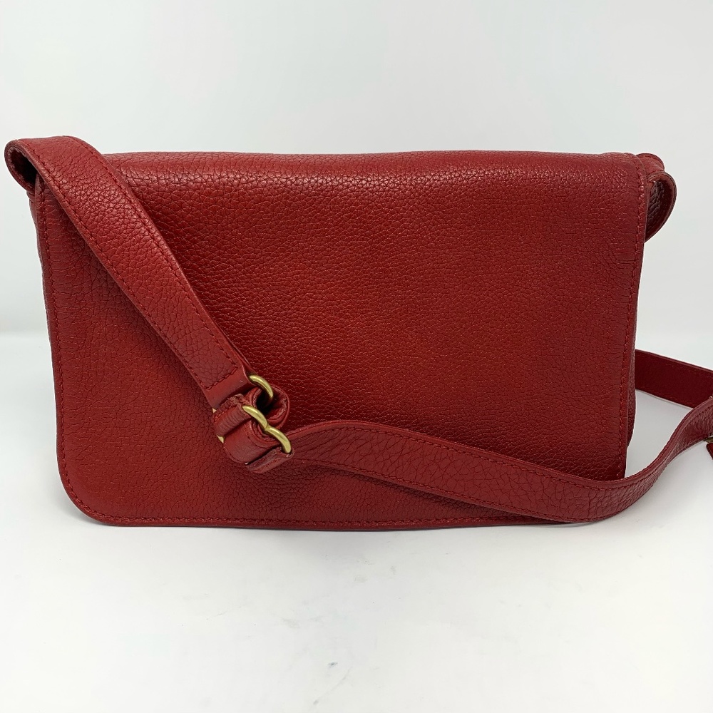 Coach F7M-4928 Rare Red Leather Messenger Bag VTG